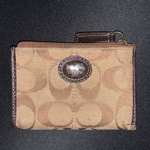 COACH mini skinny wallet card case zipper